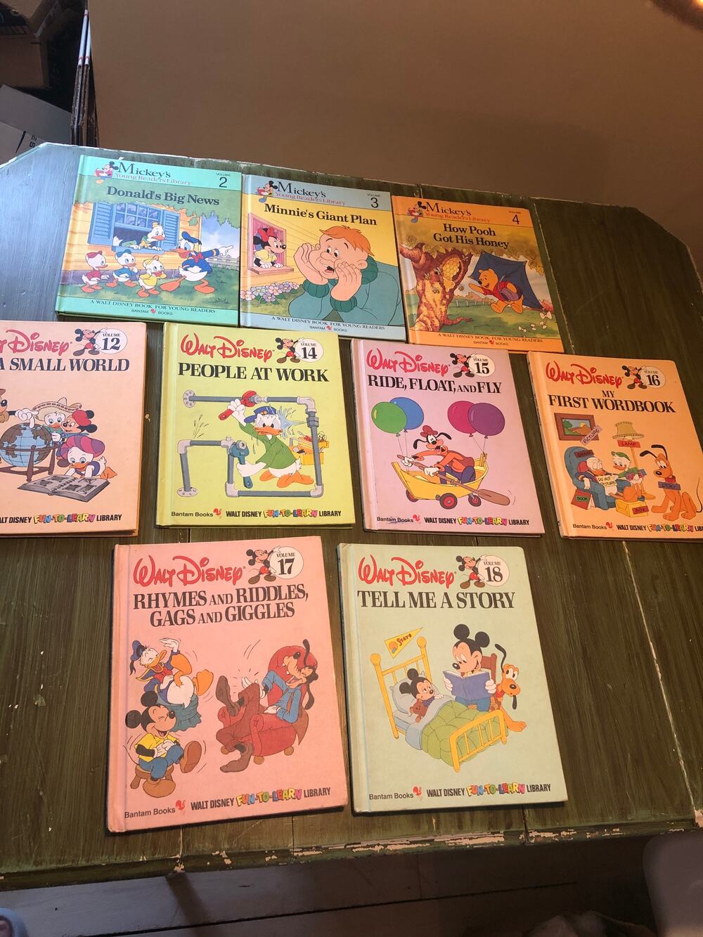 Disney Vintage Mickey's Young Readers Library & Fun-to-Learn Library Books Qty 9
